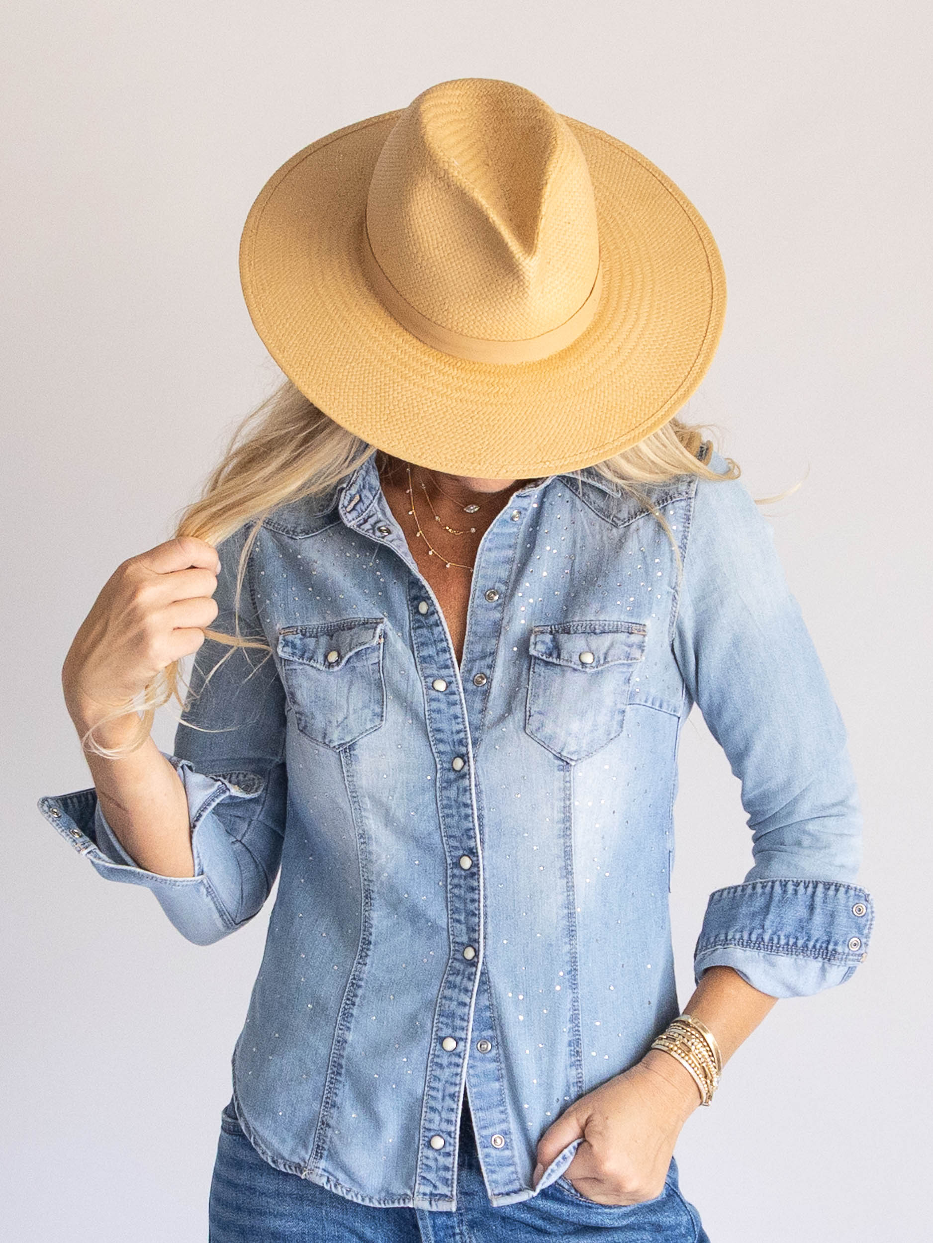 All Over Shine Denim Shirt