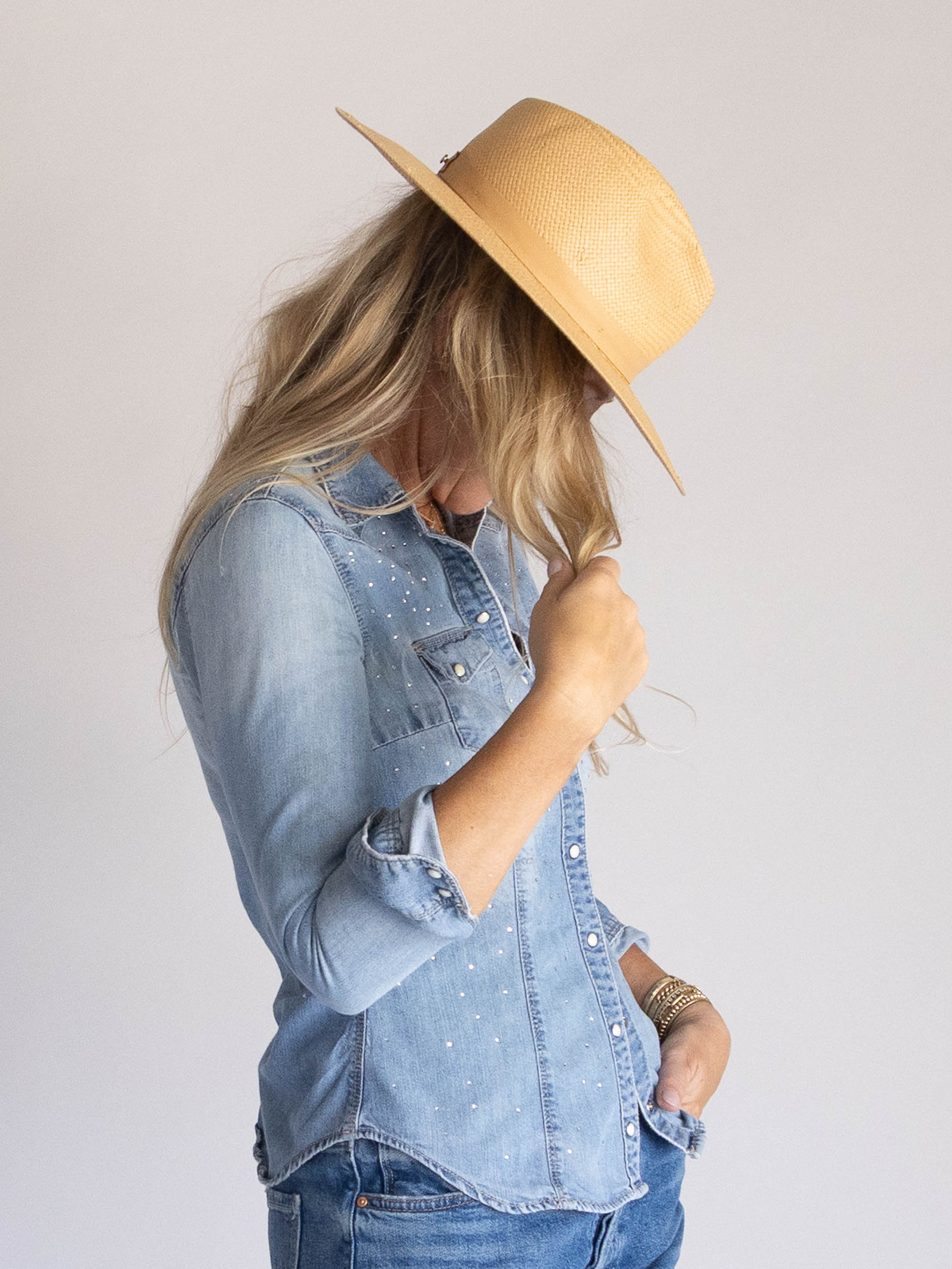 All Over Shine Denim Shirt
