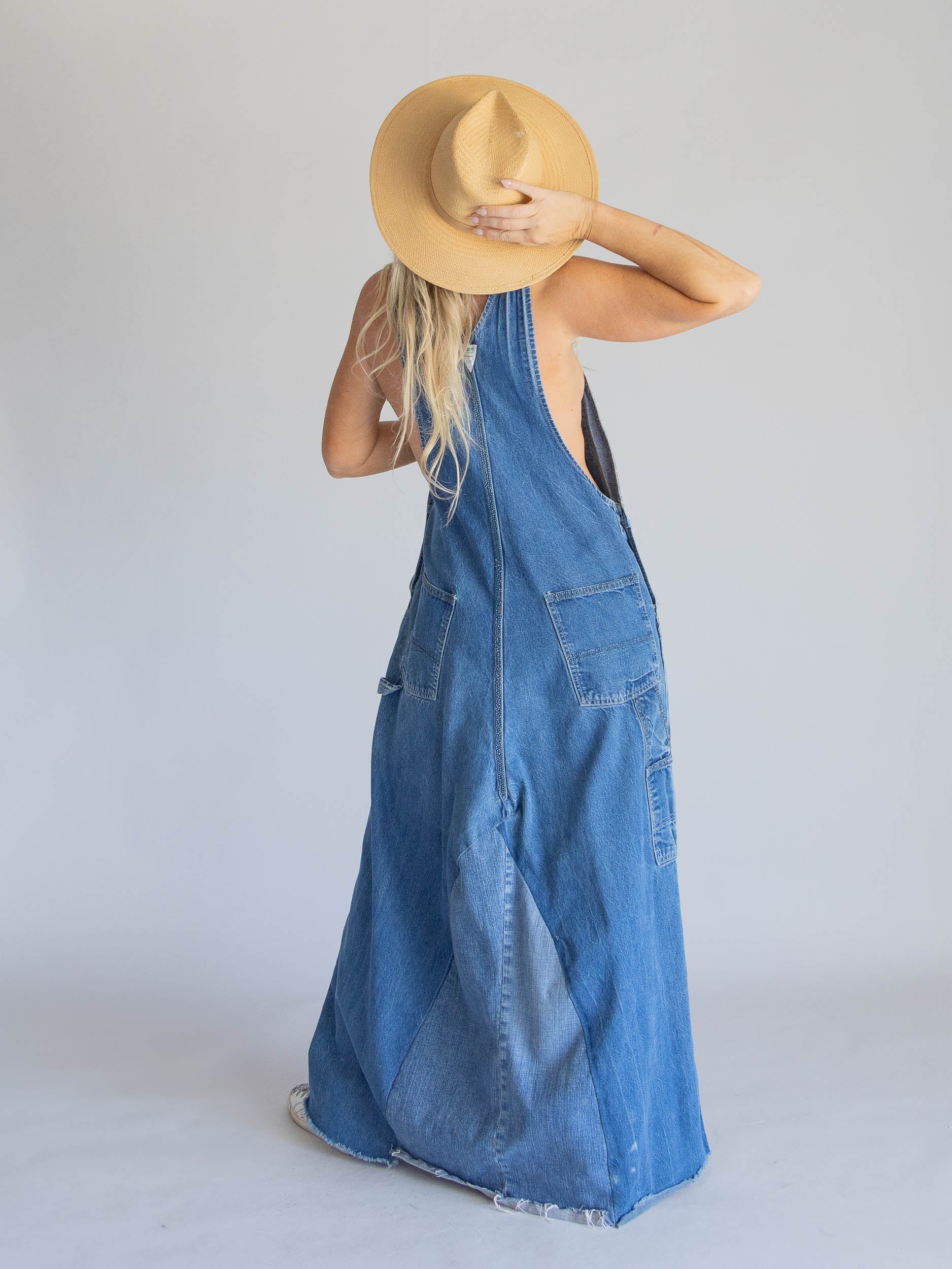 Vintage Overalls Denim Dress