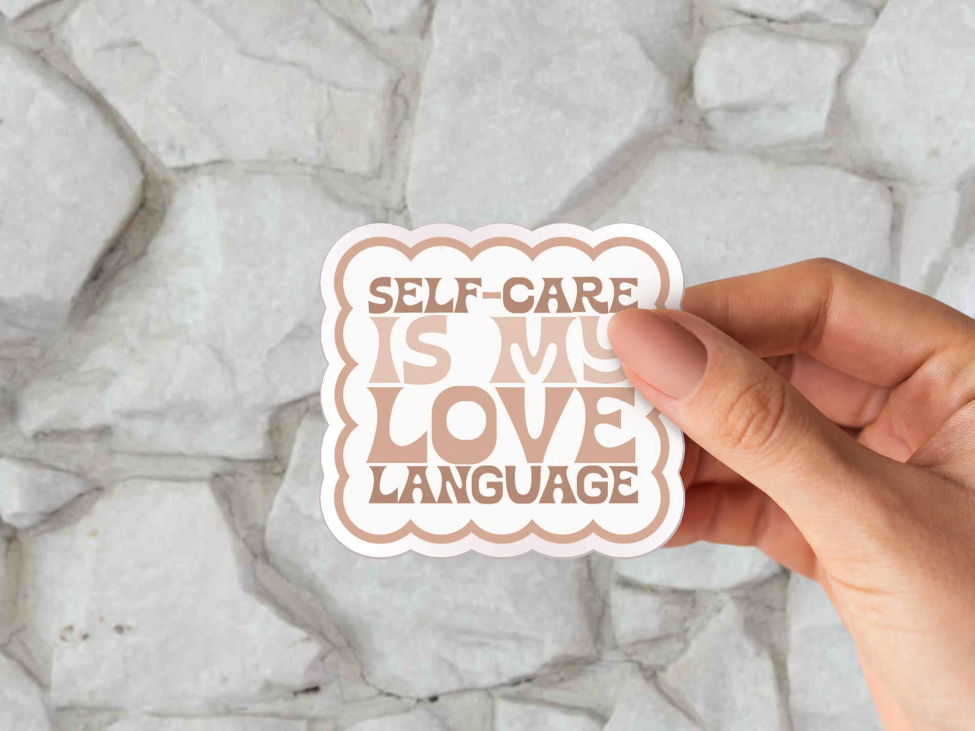 Self Care Is My Love Language Sticker